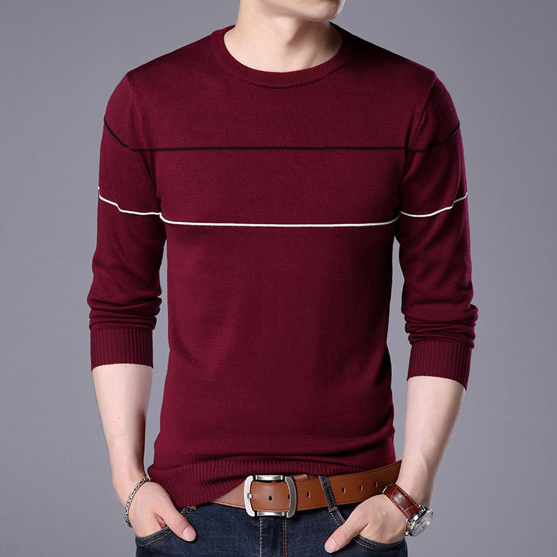 Round Neck Long-sleeved Sweaters Fashion All-match T-shirt
