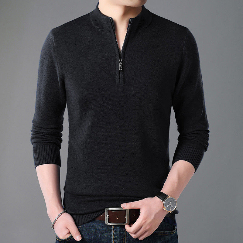 Long-sleeved men's wool sweater