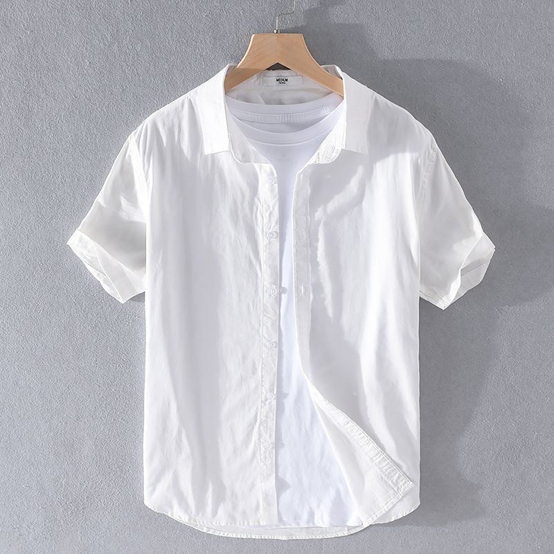 Summer Short Sleeve Linen Shirt For Men