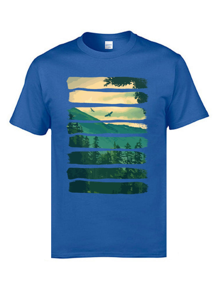 Hill Ridge Mountain Natura Landscape T Shirts College Univer