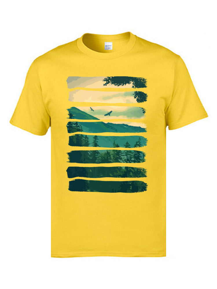 Hill Ridge Mountain Natura Landscape T Shirts College Univer