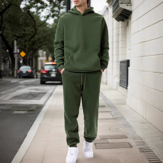 Mens Sportswear Set Long-sleeve Hoodie And Jogger Pants
